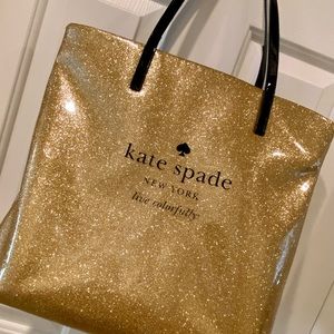 Kate Spade ♠️ large gold glittery bag